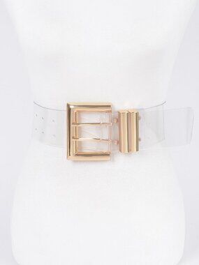 Metal Buckle Transparent Belt